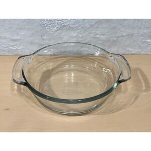 Anchor Hocking 2 Quart Clear Glass Casserole Dish Round 9 Inch Ovenware 1058